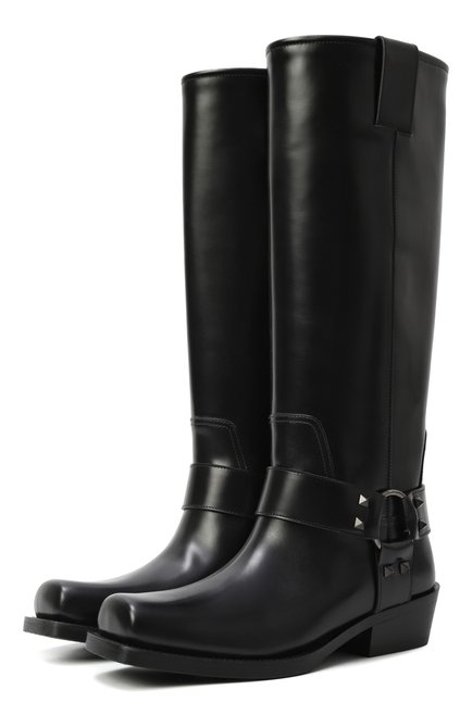 Женские кожаные сапоги rockstud VALENTINO, арт. 5W0S0KV3/NIB