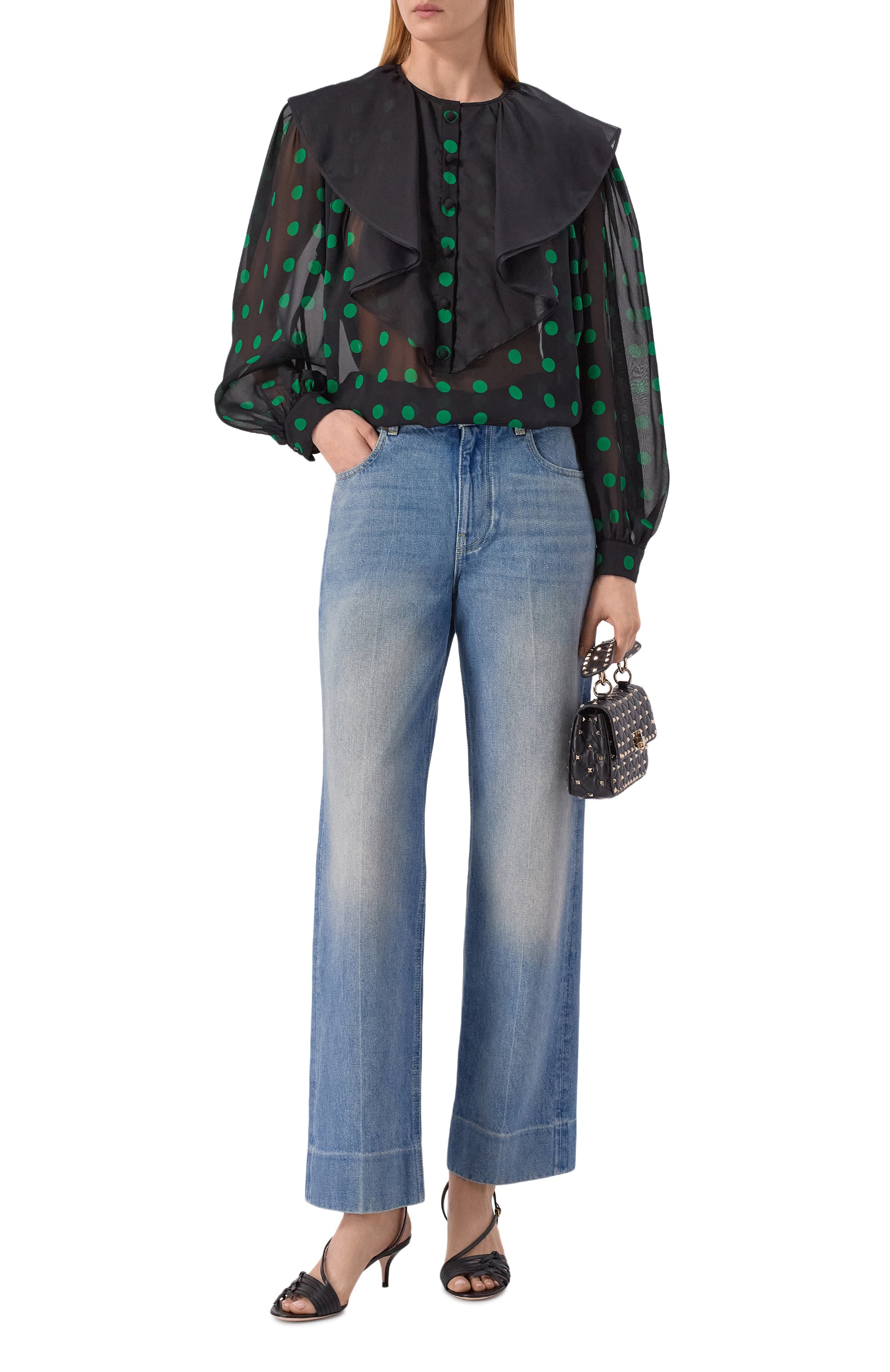 Шелковая блузка VALENTINO, арт. 8B3AEBL5/A07, фото 2