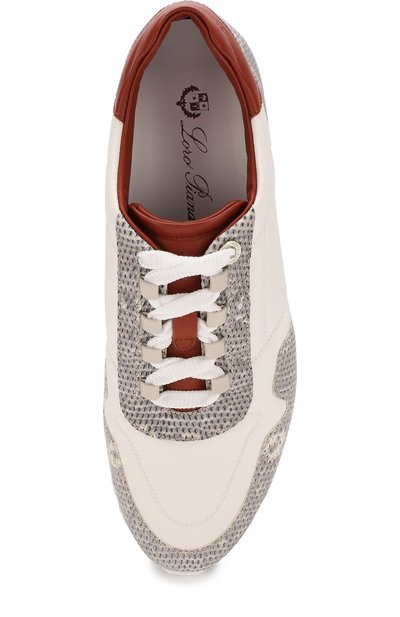 Комбинированные кроссовки wind с отделкой из кожи ящерицы LORO PIANA, арт. FAI1025, фото 5