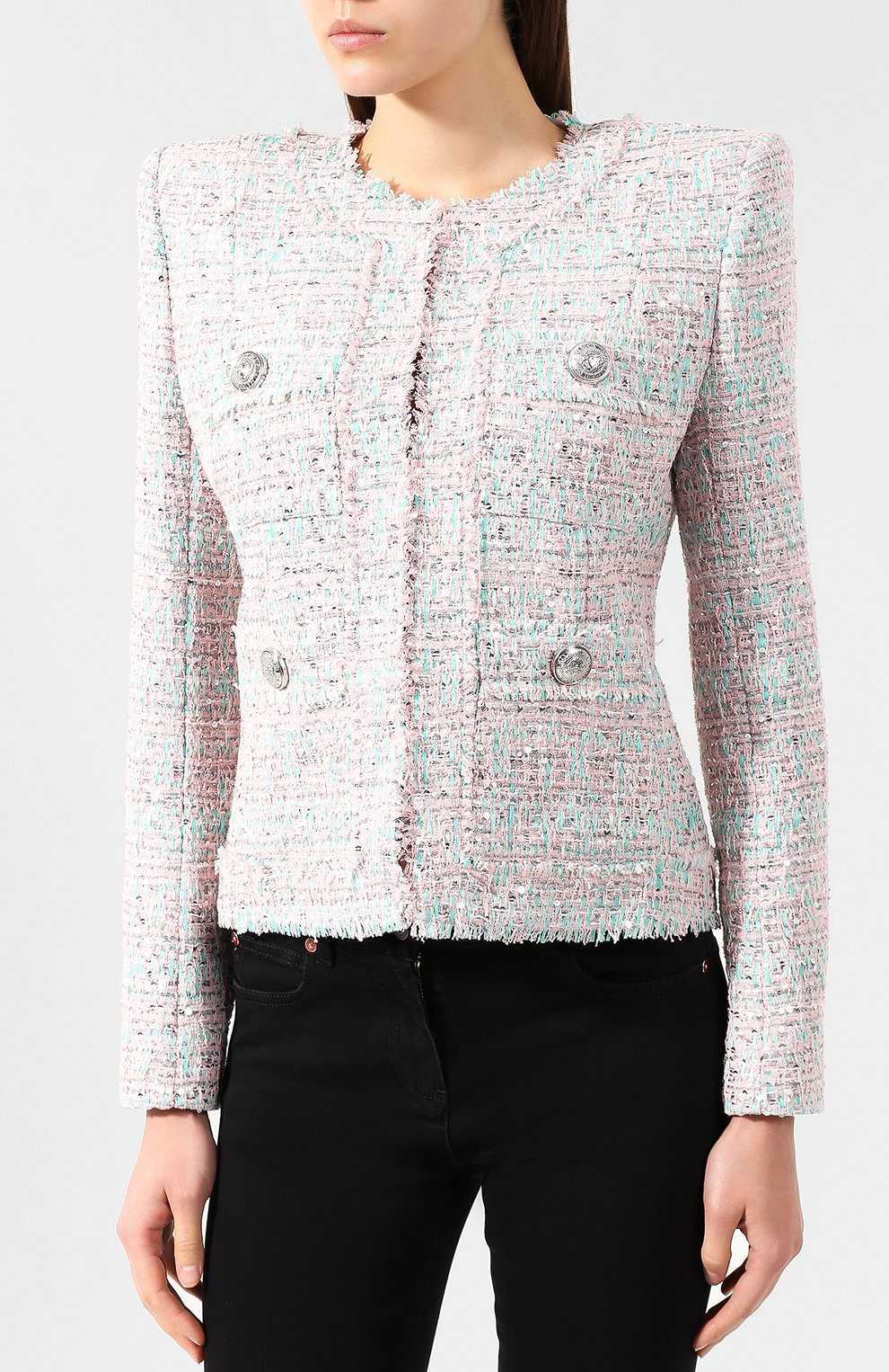 Жакет BALMAIN светло-розового цвета по цене 418000 руб., арт. RF07197/X191, фото 3 Жакет BALMAIN, арт. RF07197/X191, фото 3