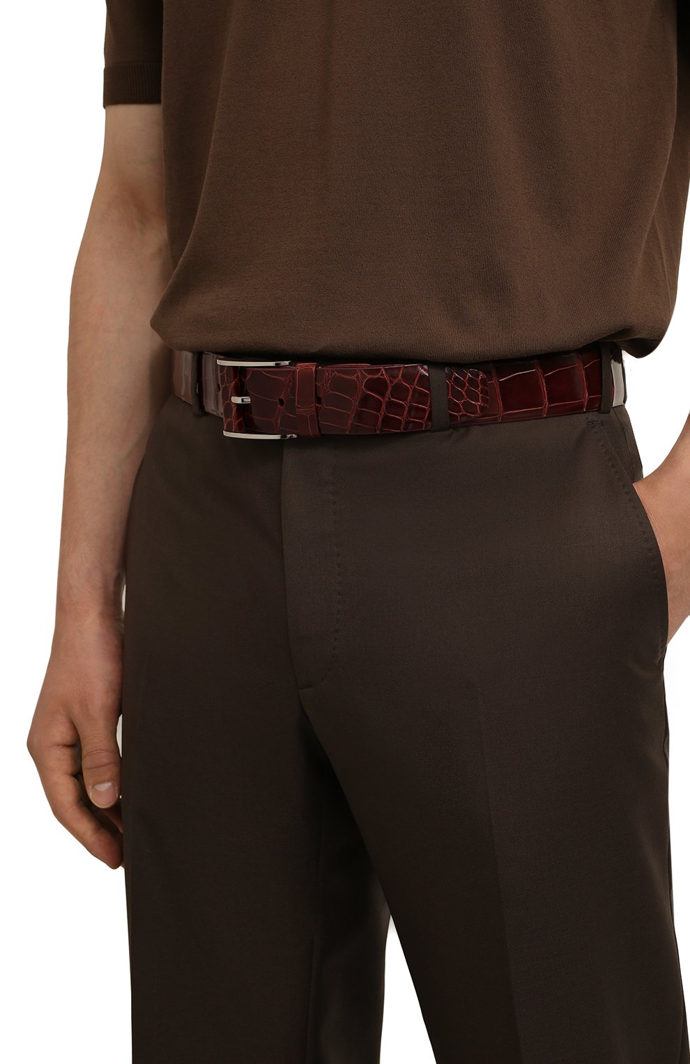 Ремень из кожи аллигатора ZILLI, арт. MJL-CLAQE-01011/0819/AMIS/120-130, фото 2