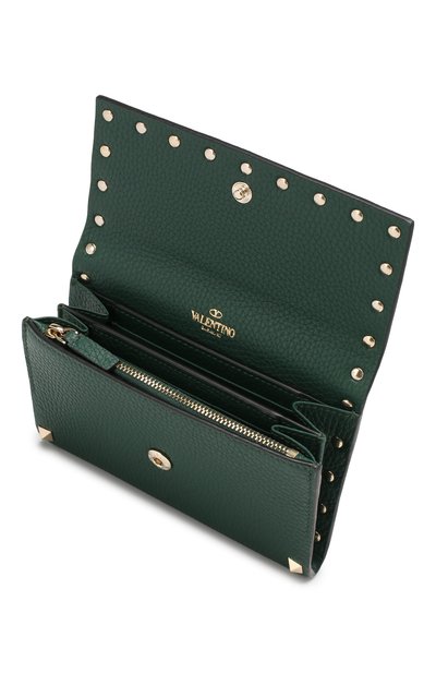 Кожаное портмоне VALENTINO зеленого цвета по цене 69700 руб., арт. SW0P0S41/VSH, фото 3 Кожаное портмоне VALENTINO, арт. SW0P0S41/VSH, фото 3