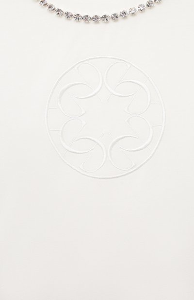 Хлопковая футболка ELIE SAAB JUNIOR белого цвета по цене 19400 руб., арт. EFTS001 TS0029/2A-6A, фото 3 Хлопковая футболка ELIE SAAB JUNIOR, арт. EFTS001 TS0029/2A-6A, фото 3