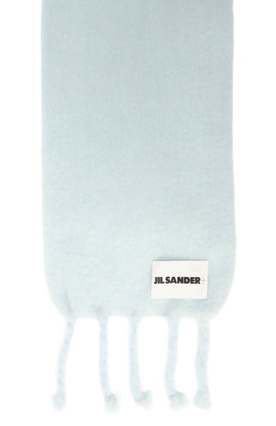 Шерстяной шарф JIL SANDER светло-голубого цвета по цене 66150 руб., арт. J40TE0118/J40041, фото 4 Шерстяной шарф JIL SANDER, арт. J40TE0118/J40041, фото 4
