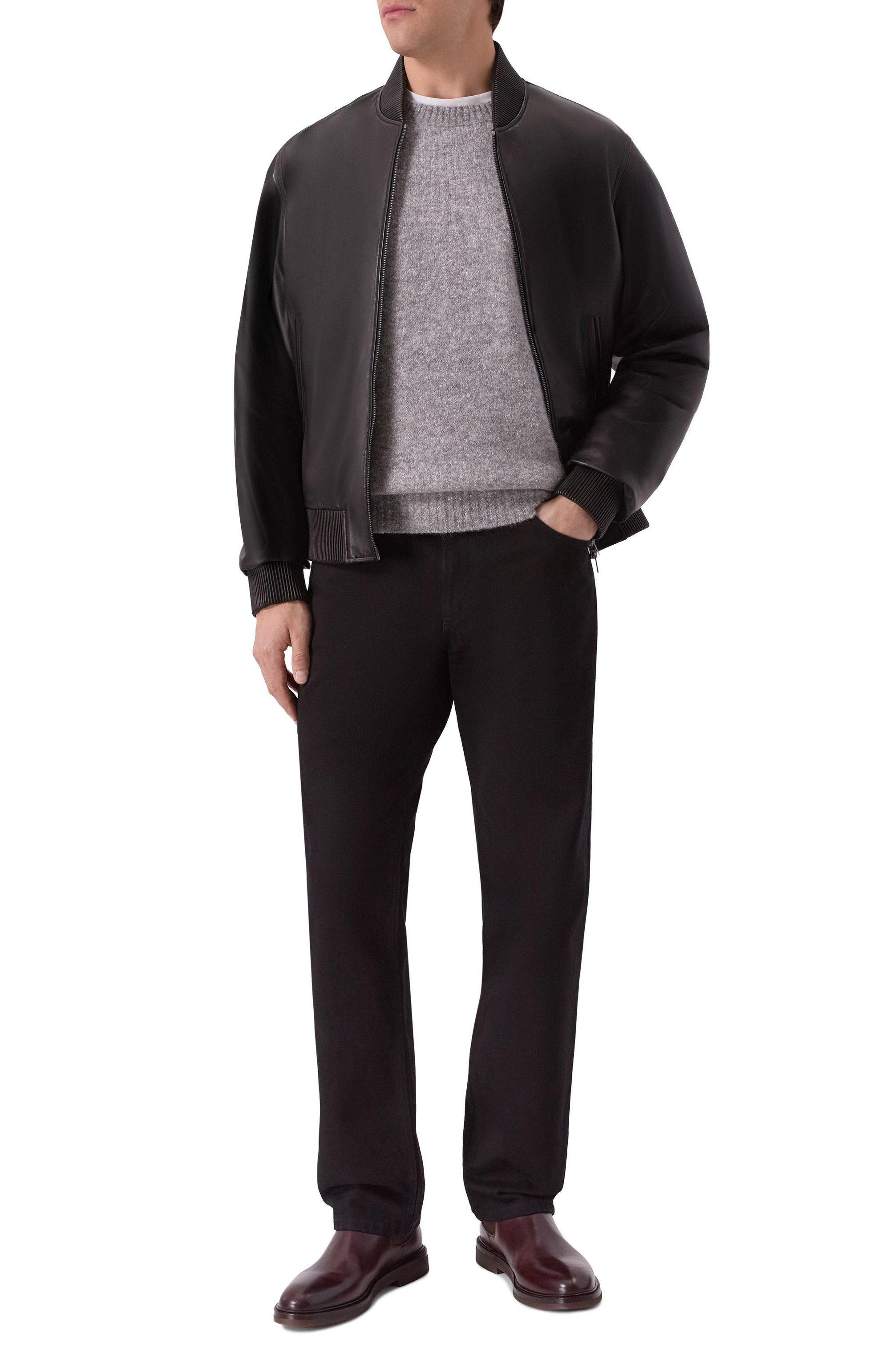 Кожаный бомбер MVST, арт. M25.1PM.0009/BIG SIZE/CREAM NAPA, фото 2