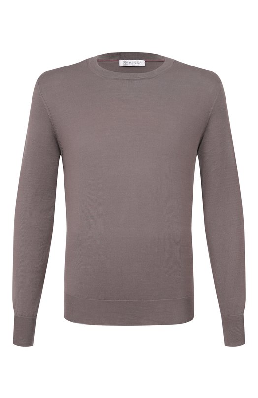 Хлопковый джемпер Brunello Cucinelli M2900100 Коричневый M2900100