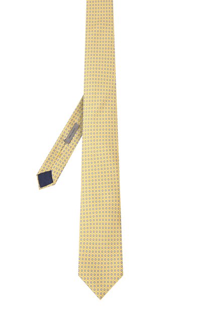Шелковый галстук CORNELIANI желтого цвета по цене 20750 руб., арт. 89U390-2120321/00, фото 3 Шелковый галстук CORNELIANI, арт. 89U390-2120321/00, фото 3