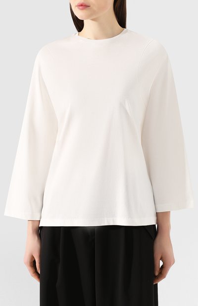 Хлопковый лонгслив TOTEME белого цвета по цене 13400 руб., арт. ESPERA L0NG SLEEVE 193-440-770, фото 3 Хлопковый лонгслив TOTEME, арт. ESPERA L0NG SLEEVE 193-440-770, фото 3