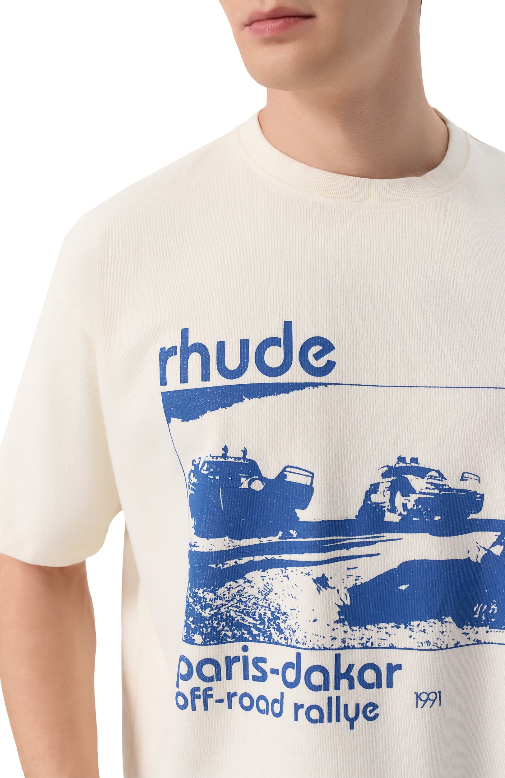 Хлопковая футболка RHUDE, арт. RHFW26TT05012, фото 5