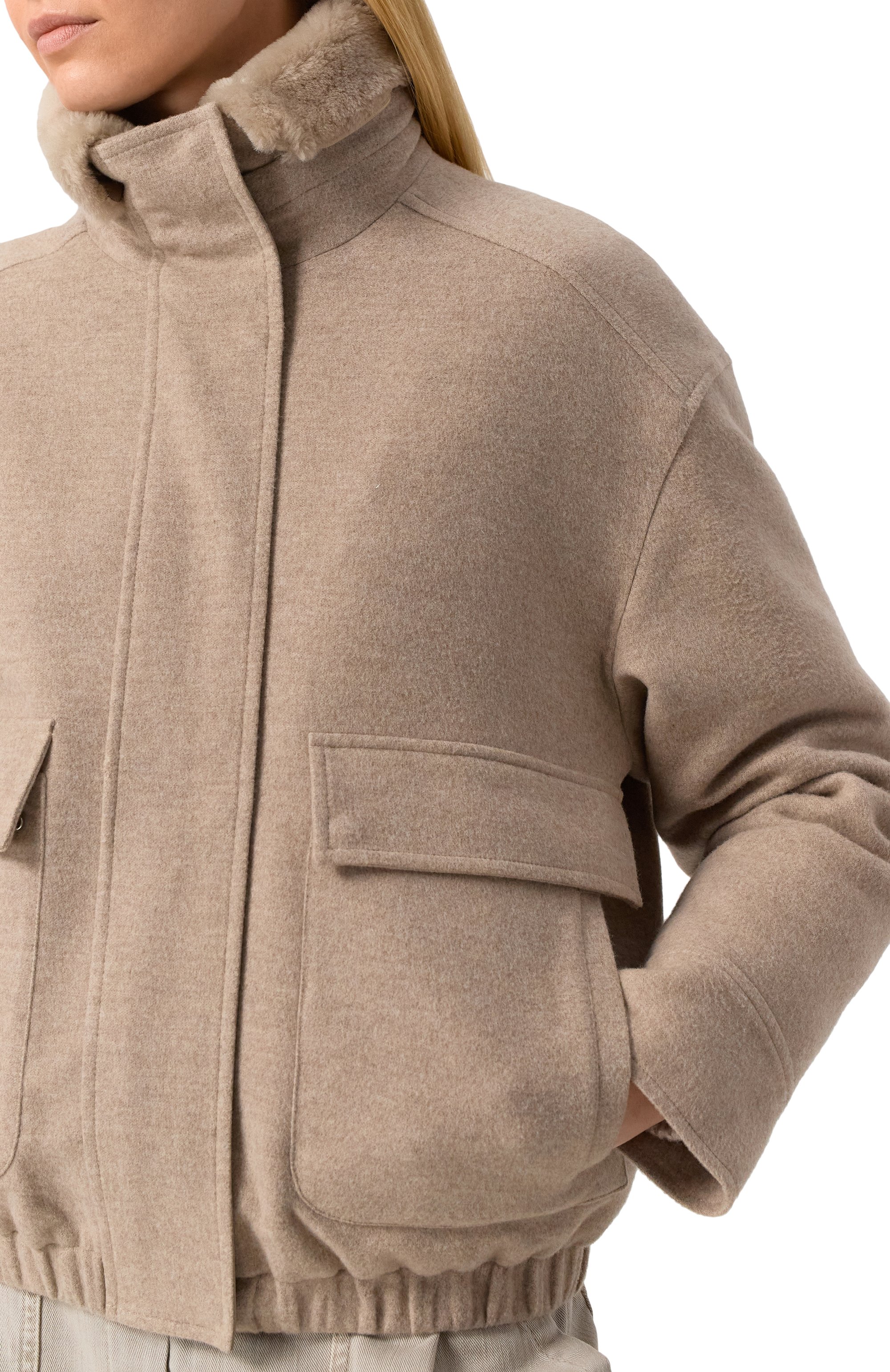 Кашемировая куртка с отделкой из овчины MVST, арт. KTBCK-X1216-2, фото 5