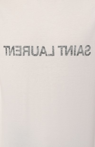 Хлопковая футболка SAINT LAURENT, арт. 663278/Y37AW, фото 5