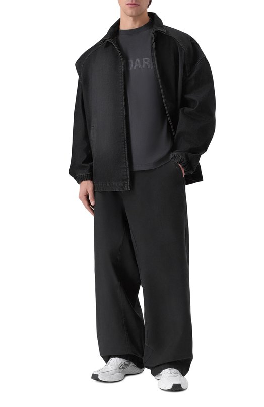 Хлопковая футболка Balenciaga 850261/TTVC7 Серый  850261/TTVC7 Фото 2