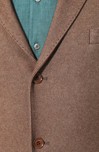 Пиджак из шелка и кашемира LORO PIANA коричневого цвета по цене 299500 руб., арт. FAI2572, фото 5 Пиджак из шелка и кашемира LORO PIANA, арт. FAI2572, фото 5