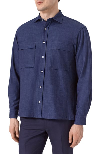 Рубашка из шерсти и шелка PAUL&SHARK, арт. 25413280, фото 3