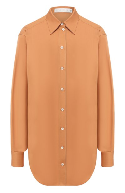 Женская рубашка из смеси вискозы и шелка VICTORIA BECKHAM, арт. SH LNG 1730B PSS19 MATT DUCHESS