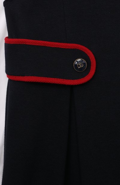 Хлопковое платье DOLCE & GABBANA темно-синего цвета по цене 65550 руб., арт. L5JD8W/G7NMH, фото 3 Хлопковое платье DOLCE & GABBANA, арт. L5JD8W/G7NMH, фото 3