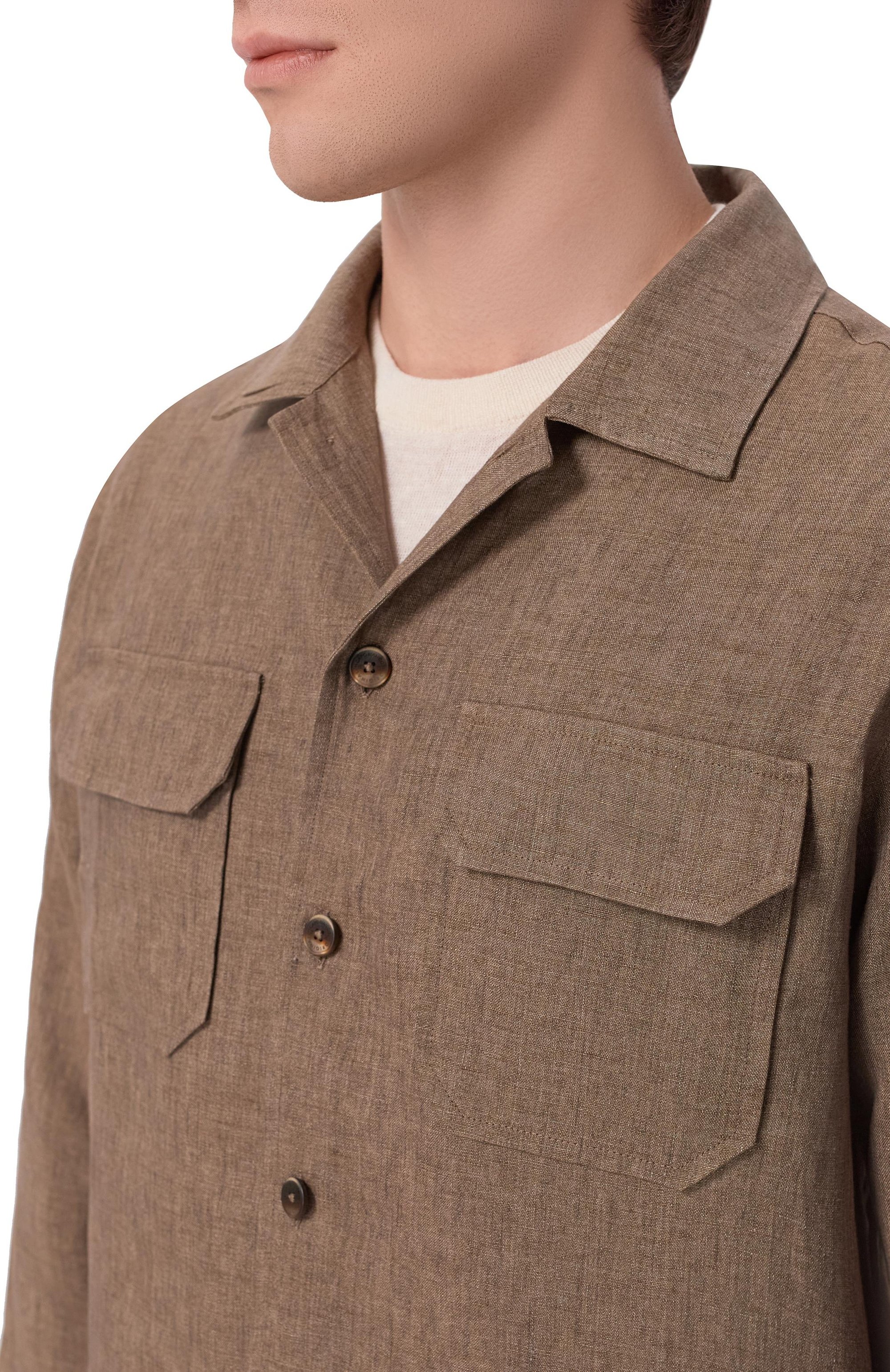 Льняная рубашка CAPOBIANCO, арт. 20M515.LL00._001, фото 5