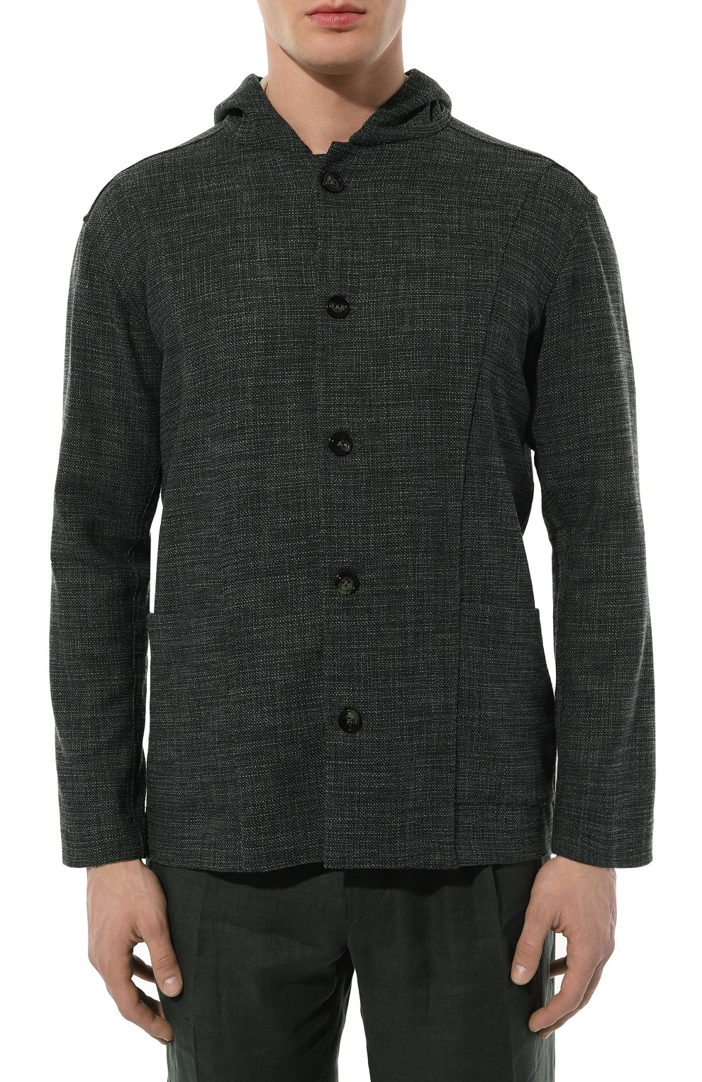 Куртка-рубашка из ш�ерсти и шелка KITON, арт. UMCLUCAK0643C, фото 3