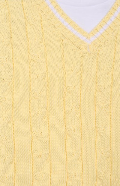 Хлопковый жилет MSGM KIDS желтого цвета по цене 16200 руб., арт. S6MSJGTH034, фото 3 Хлопковый жилет MSGM KIDS, арт. S6MSJGTH034, фото 3