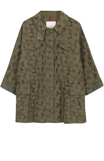 Кружевная куртка свободного кроя с укороченным рукавом MONCLER, арт. C1-093-46167-05-5398C, фото 1