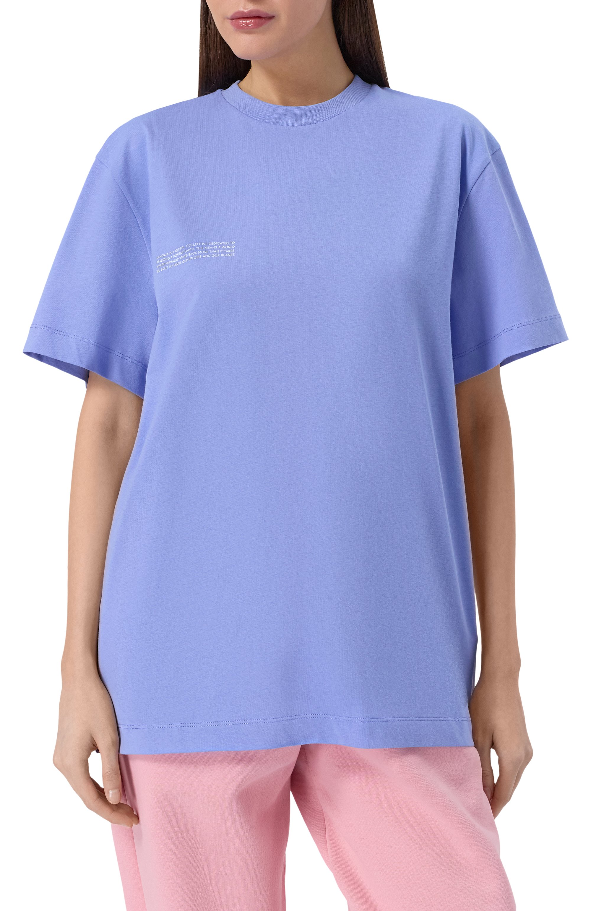 Хлопковая футболка PANGAIA сиреневого цвета по цене 8775 руб., арт. 10000287, фото 6 Хлопковая футболка PANGAIA, арт. 10000287, фото 6