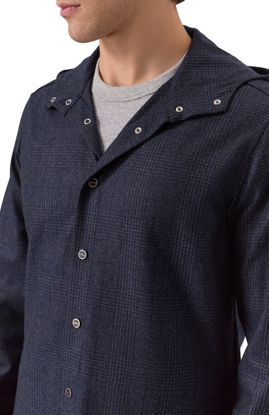 Шерстяная рубашка Kiton UMCPETEK0127G07 Синий  UMCPETEK0127G07 Фото 5