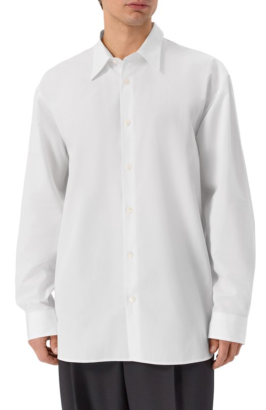 Хлопковая рубашка Dries Van Noten 020732-2020-001 Белый  020732-2020-001 Фото 3