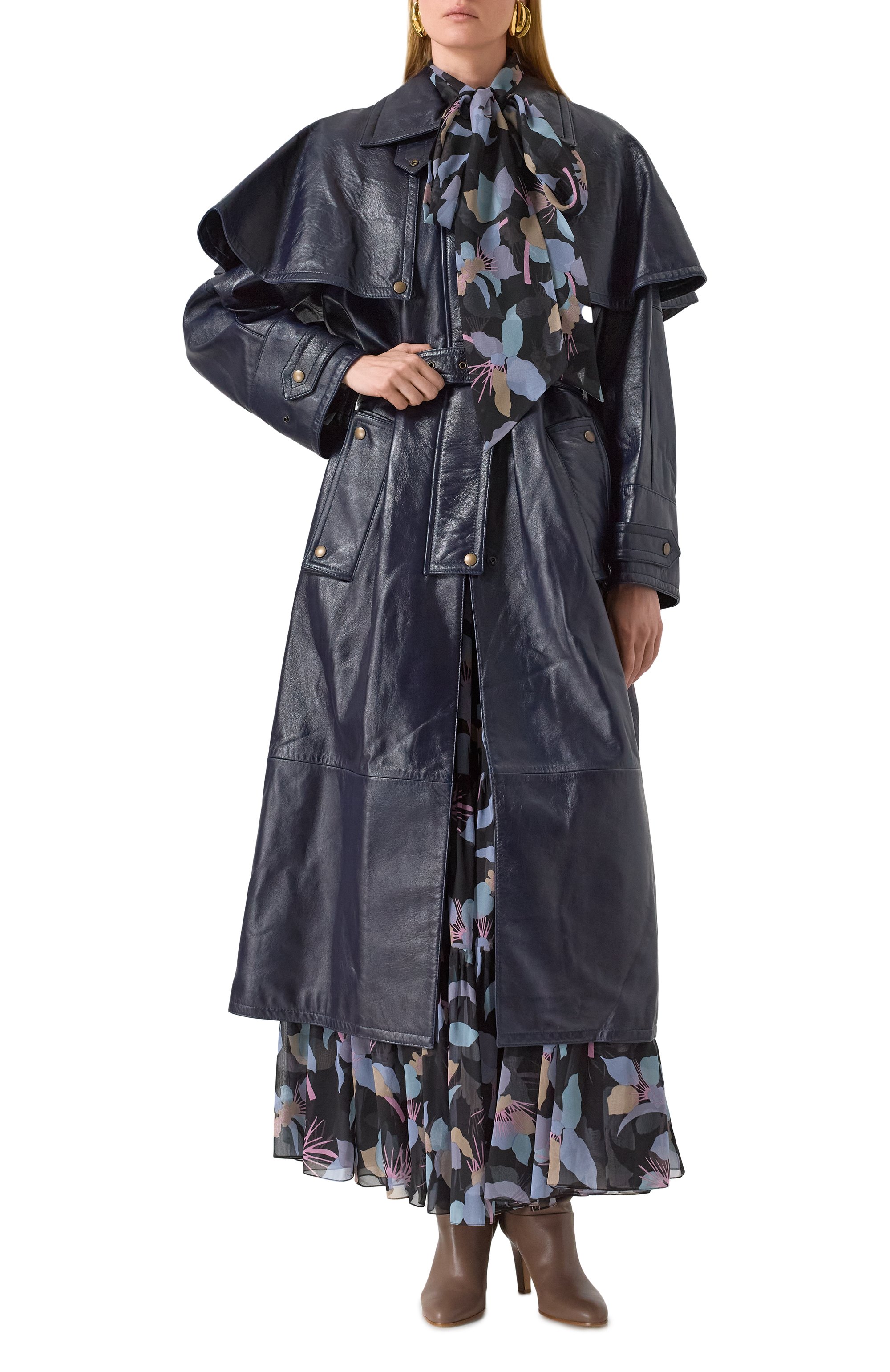 Кожаный тренч CHLOÉ, арт. CHC24WCM10202, фото 2