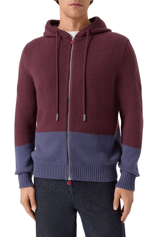Кашемировый кардиган Kiton UMK0799A0072 Бордовый  UMK0799A0072 Фото 3