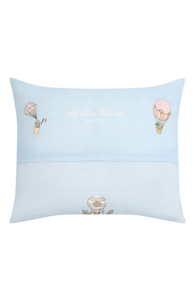 Хлопковая подушка ATELIER CHOUX белого цвета по цене 3745 руб., арт. CUSHI0N-PARIS, фото 2 Хлопковая подушка ATELIER CHOUX, арт. CUSHI0N-PARIS, фото 2