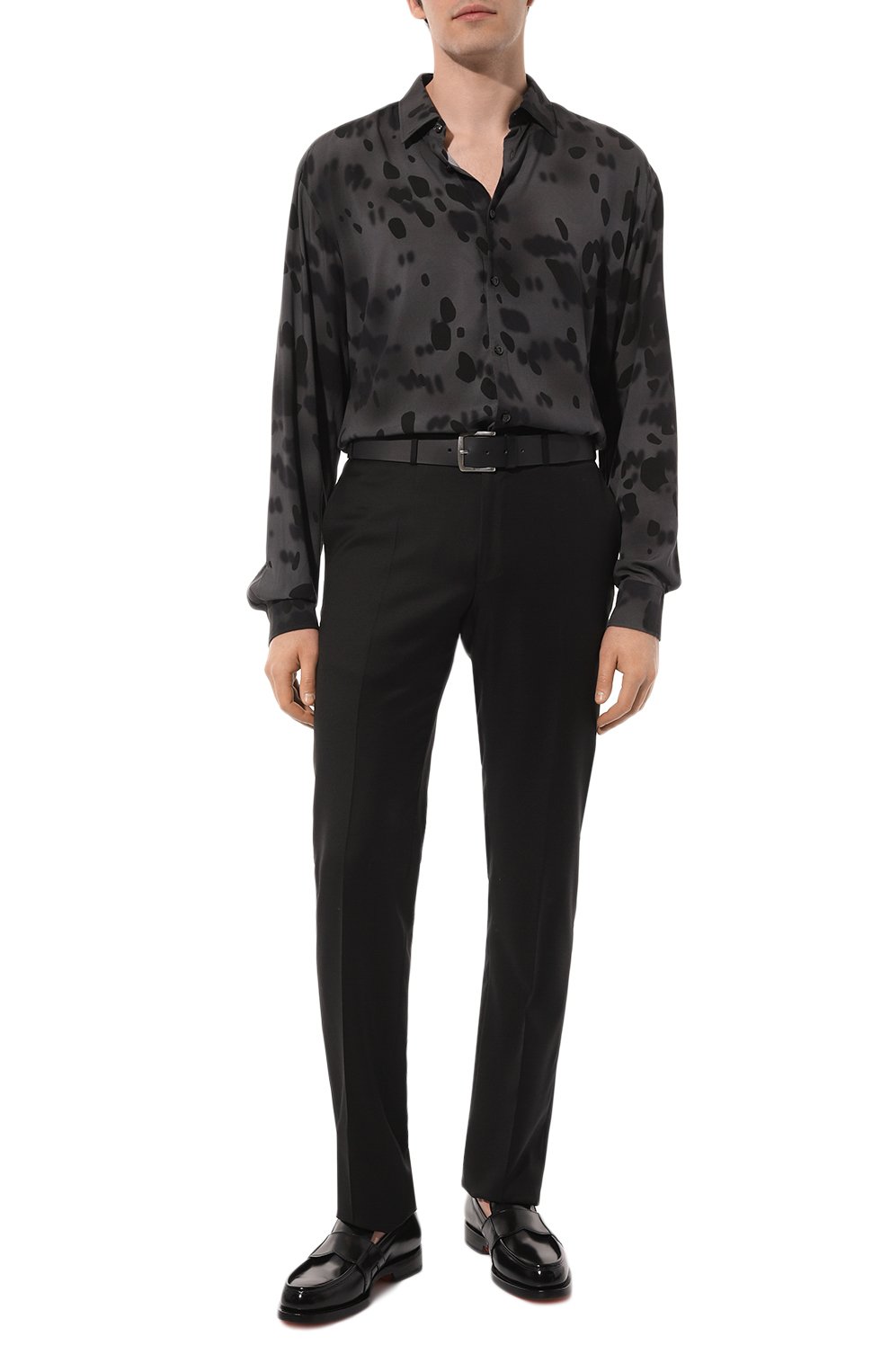 Кожаные лоферы SANTONI черного цвета по цене 72100 руб., арт. MCQG18521PB1HVVDN01, фото 2 Кожаные лоферы SANTONI, арт. MCQG18521PB1HVVDN01, фото 2