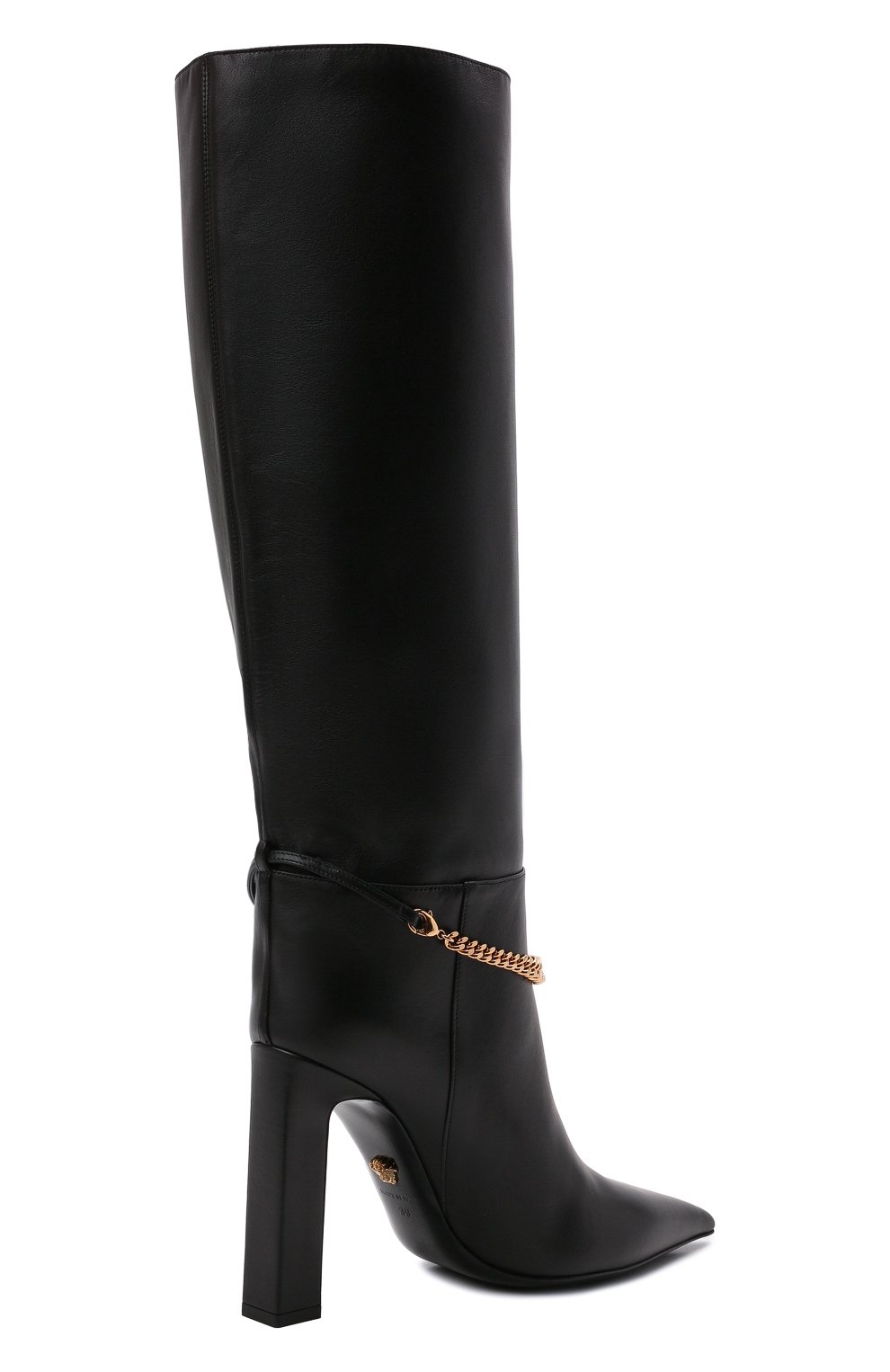 Кожаные сапоги la medusa VERSACE черного цвета по цене 193000 руб., арт. 1000817/1A00673, фото 4 Кожаные сапоги la medusa VERSACE, арт. 1000817/1A00673, фото 4