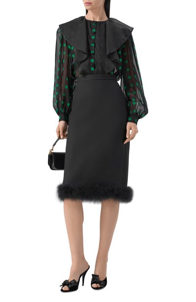 Бархатные мюли marie a 105 VALENTINO черного цвета по цене 125500 руб., арт. 8W0S0PK0/XGT, фото 3 Бархатные мюли marie a 105 VALENTINO, арт. 8W0S0PK0/XGT, фото 3
