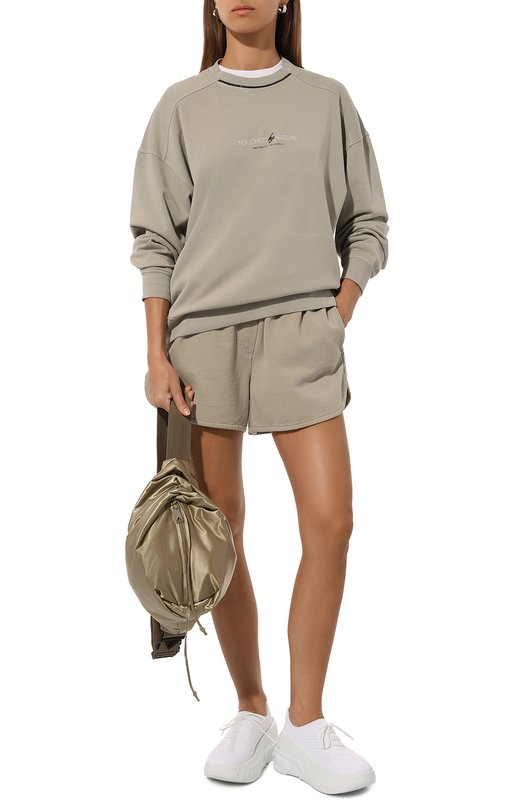 Хлопковые шорты Brunello Cucinelli MD869SB989 Хаки  MD869SB989 Фото 2