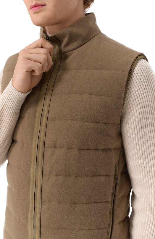 Пуховый жилет Zegna E105/UET48A8 Коричневый  E105/UET48A8 Фото 5