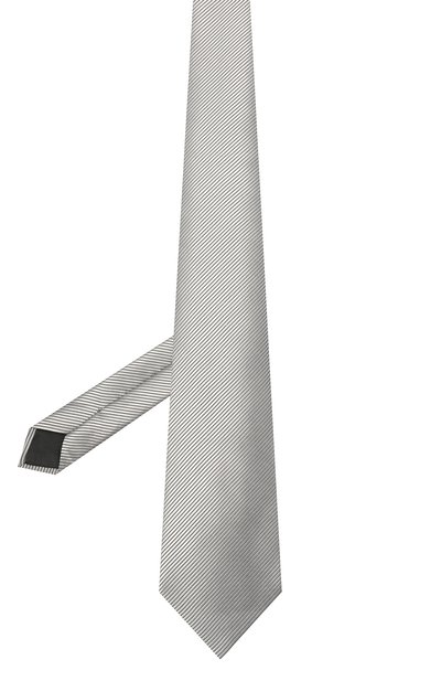 Шелковый галстук LANVIN серого цвета по цене 15750 руб., арт. 2110/TIE, фото 2 Шелковый галстук LANVIN, арт. 2110/TIE, фото 2