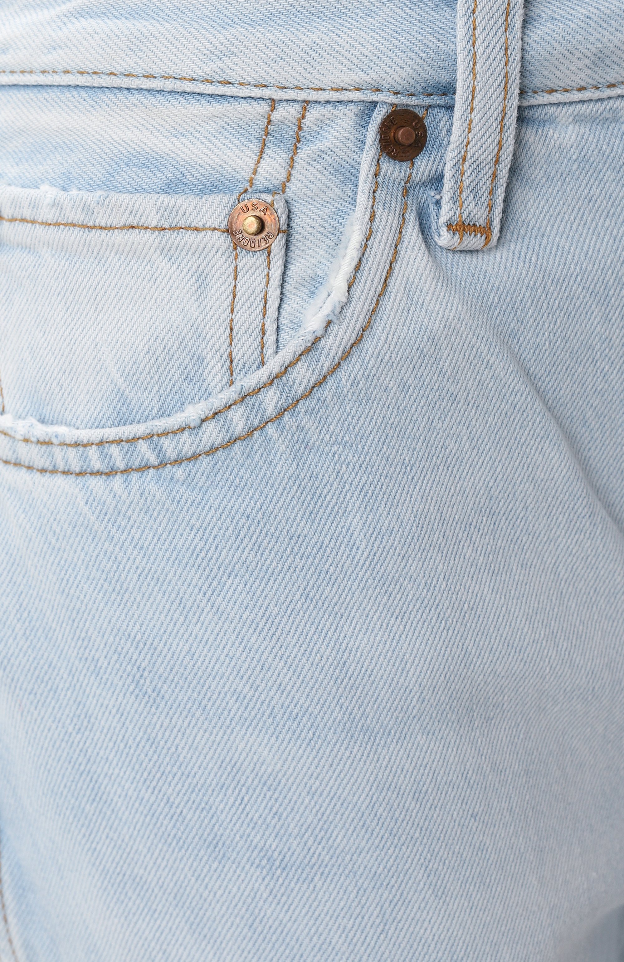 Джинсы RE/DONE светло-голубого цвета по цене 39700 руб., арт. 188-3WHRL/A/, фото 6 Джинсы RE/DONE, арт. 188-3WHRL/A/, фото 6