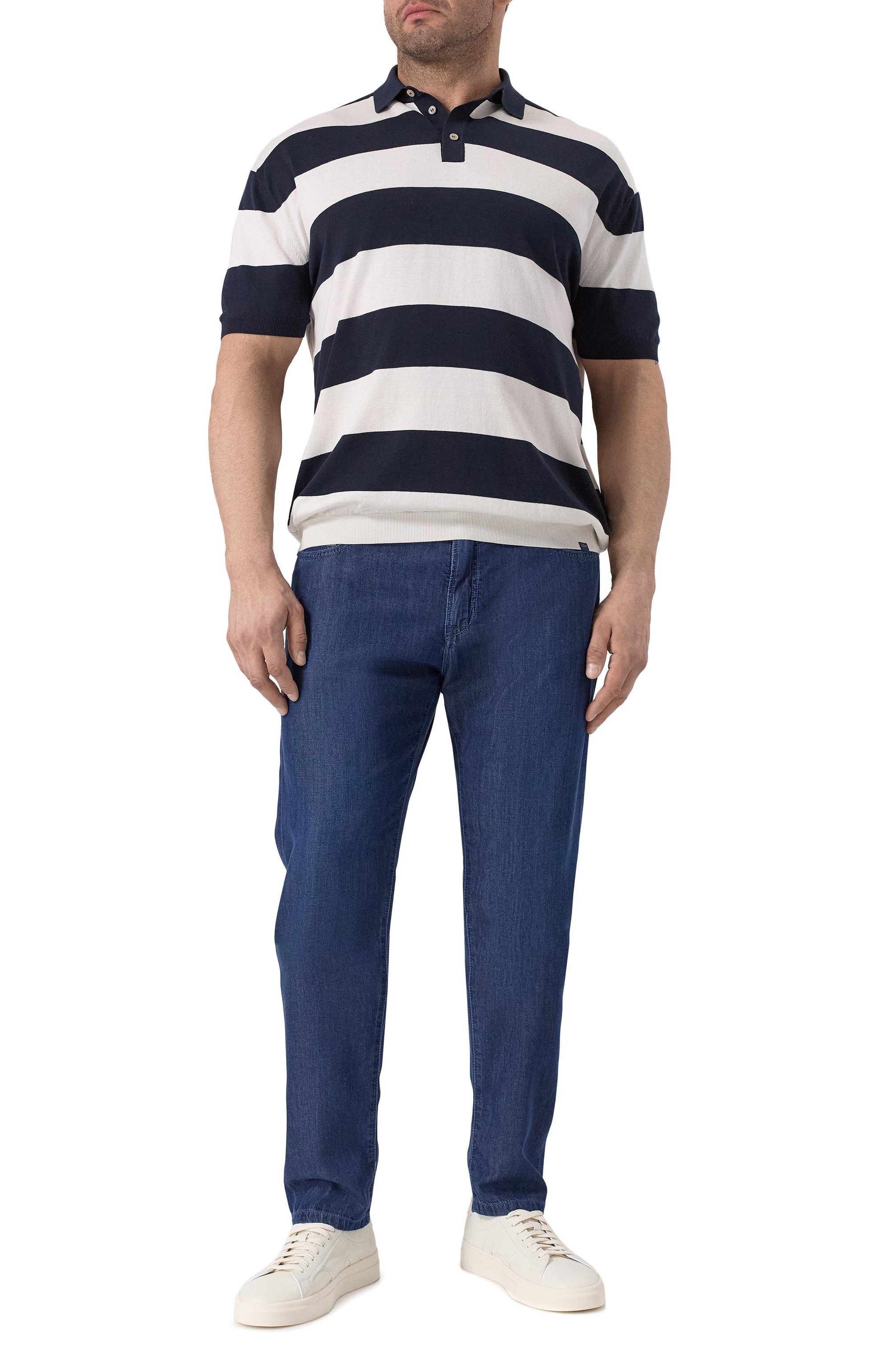 Поло из шелка и хлопка PAUL&SHARK, арт. 25411618, фото 2