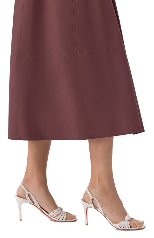 Кожаные босоножки Santoni WHIG72142HA2NMKN Белый  WHIG72142HA2NMKN Фото 2