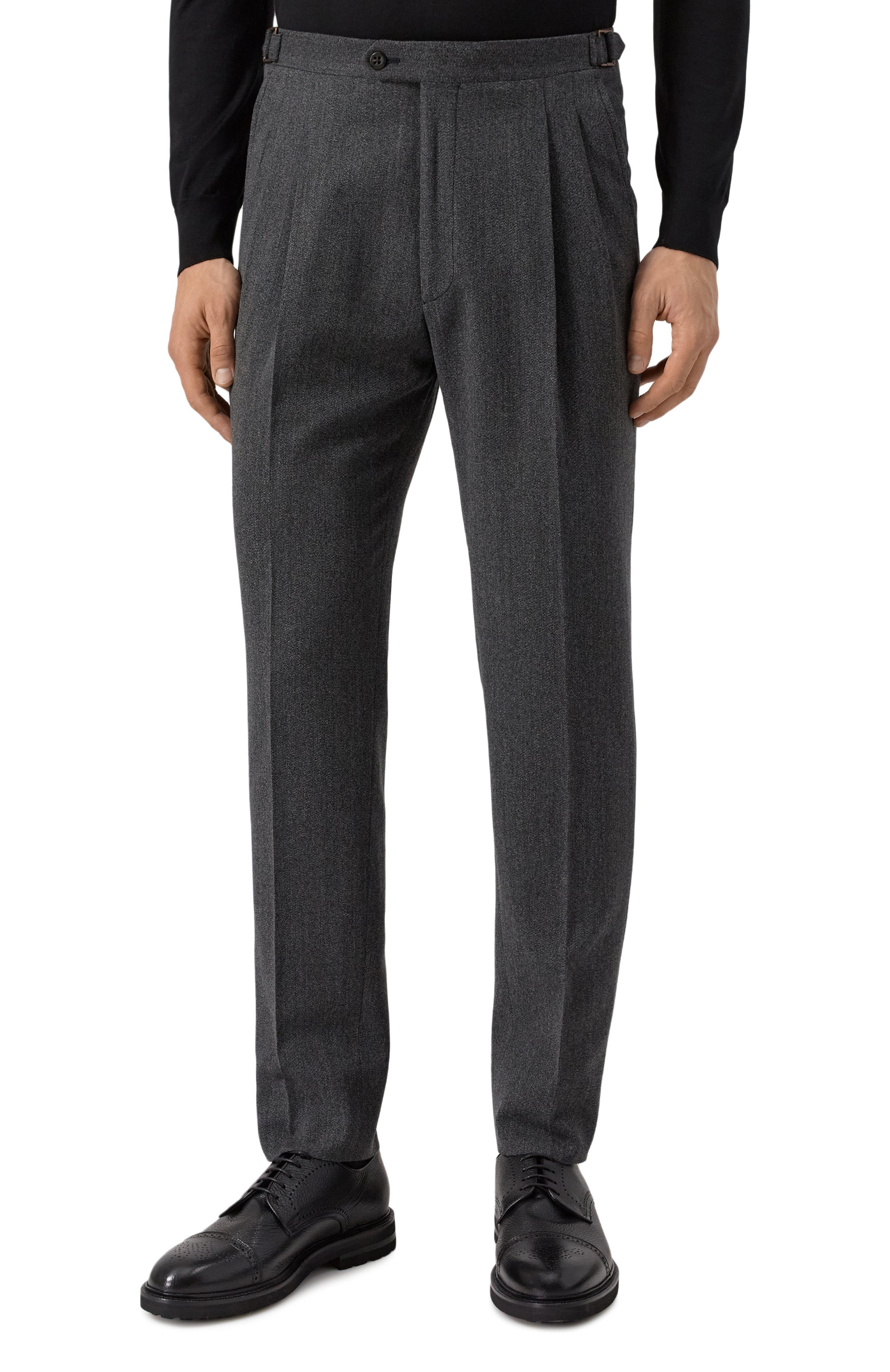 Брюки из шерсти и хлопка CORNELIANI темно-серого цвета по цене 54450 руб., арт. 264L21-2618331, фото 3 Брюки из шерсти и хлопка CORNELIANI, арт. 264L21-2618331, фото 3