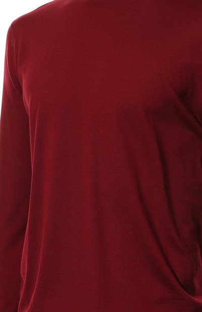 Шерстяной джемпер LORO PIANA бордового цвета по цене 151000 руб., арт. FAI1916, фото 5 Шерстяной джемпер LORO PIANA, арт. FAI1916, фото 5