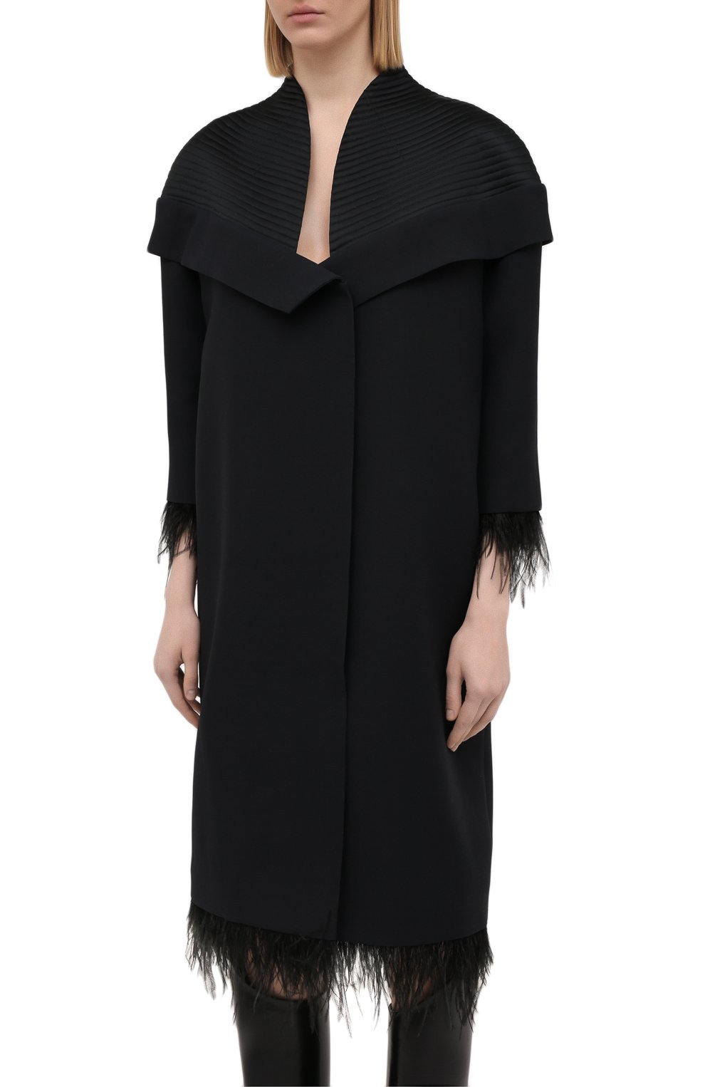 Платье из шерсти и шелка TEGIN черного цвета по цене 129000 руб., арт. SC2142, фото 3 Платье из шерсти и шелка TEGIN, арт. SC2142, фото 3