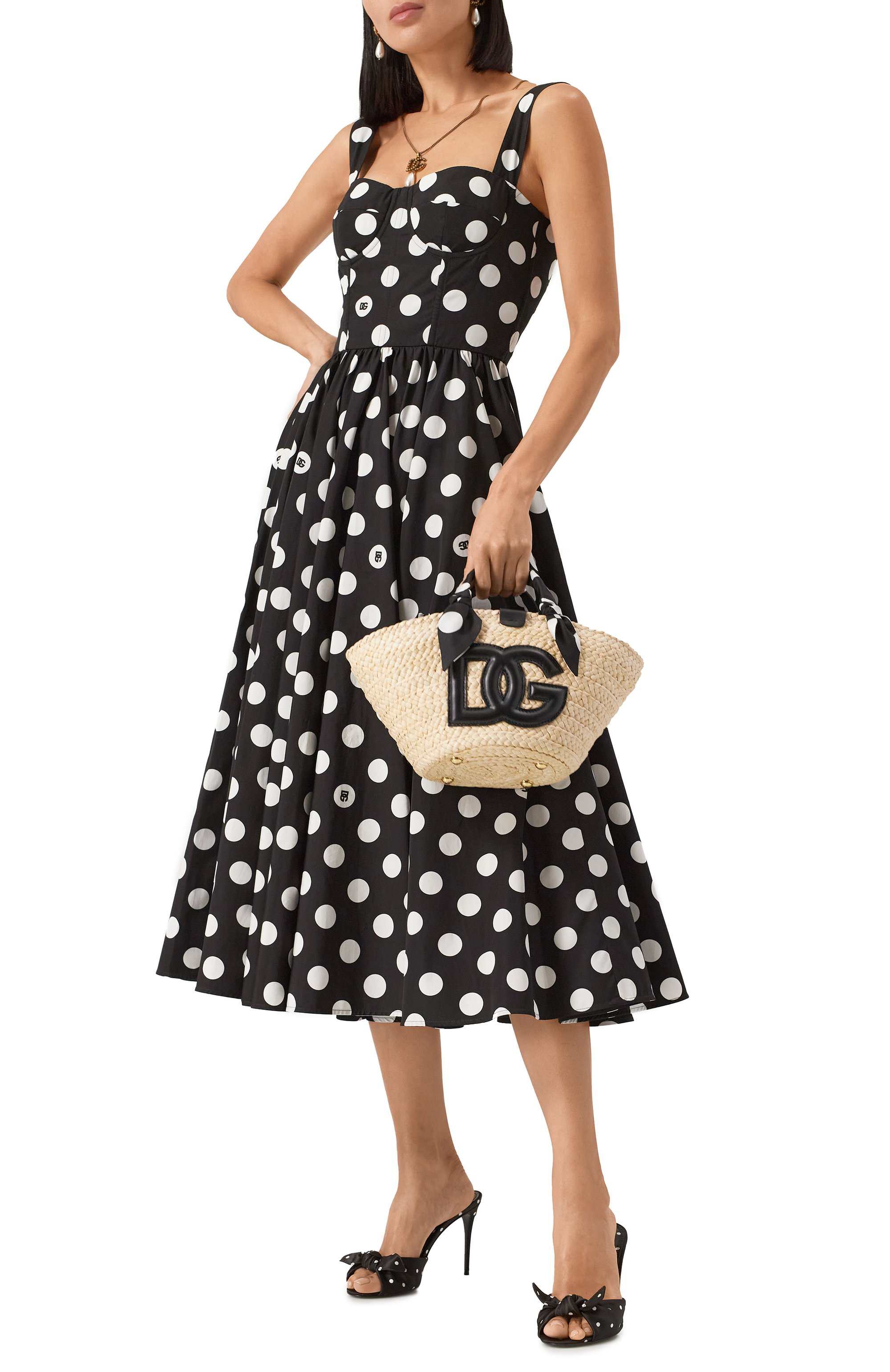 Хлопковое платье DOLCE & GABBANA, арт. F6JJDT/HS5R9, фото 2