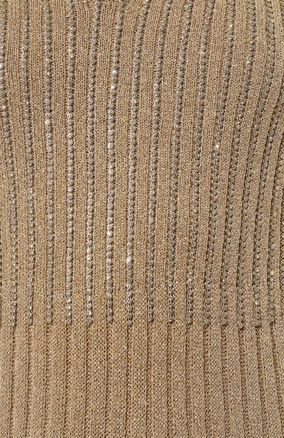 Платье с отделкой стразами BLUGIRL бежевого цвета по цене 39950 руб., арт. RA3081/MS006, фото 5 Платье с отделкой стразами BLUGIRL, арт. RA3081/MS006, фото 5