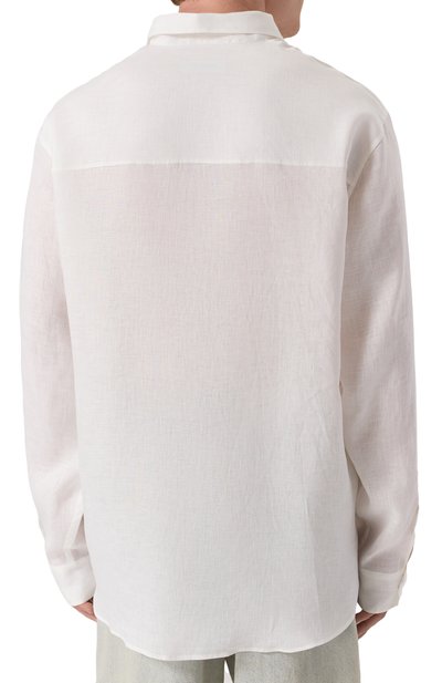 Льняная рубашка DSQUARED2 белого цвета по цене 78600 руб., арт. S78DM0048/D35294, фото 4 Льняная рубашка DSQUARED2, арт. S78DM0048/D35294, фото 4