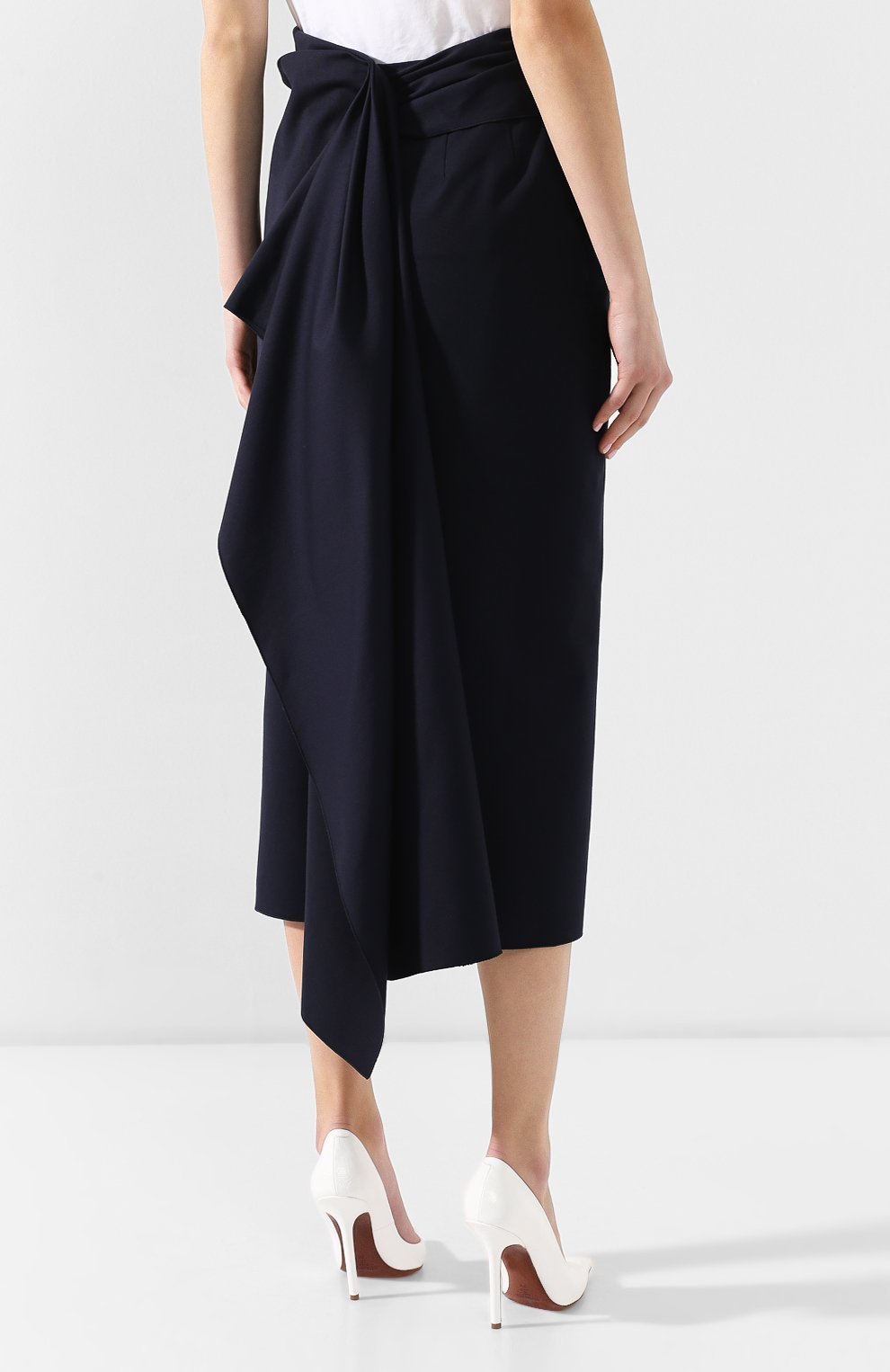 Юбка из смеси хлопка и шерсти DRIES VAN NOTEN темно-синего цвета по цене 55000 руб., арт. 191-30824-7286, фото 4 Юбка из смеси хлопка и шерсти DRIES VAN NOTEN, арт. 191-30824-7286, фото 4