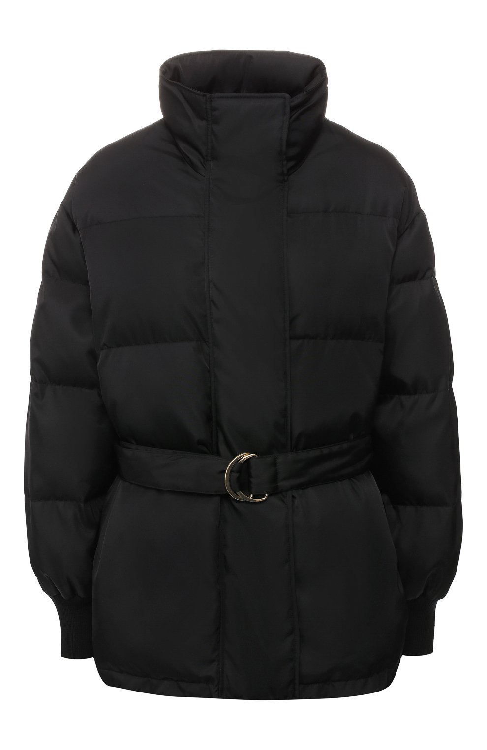 Пуховик с поясом STELLA MCCARTNEY черного цвета по цене 99500 руб., арт. 557794/SLA16, фото 1 Пуховик с поясом STELLA MCCARTNEY, арт. 557794/SLA16, фото 1