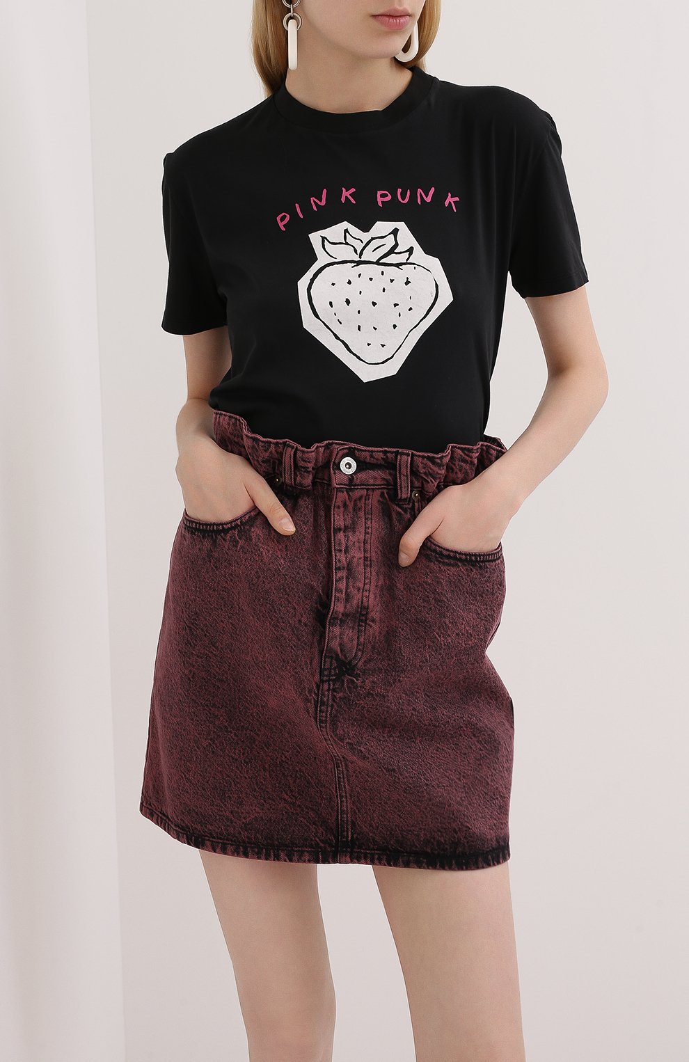 Хлопковая футболка MIU MIU, арт. MJN168-1WAR-F0002, фото 3