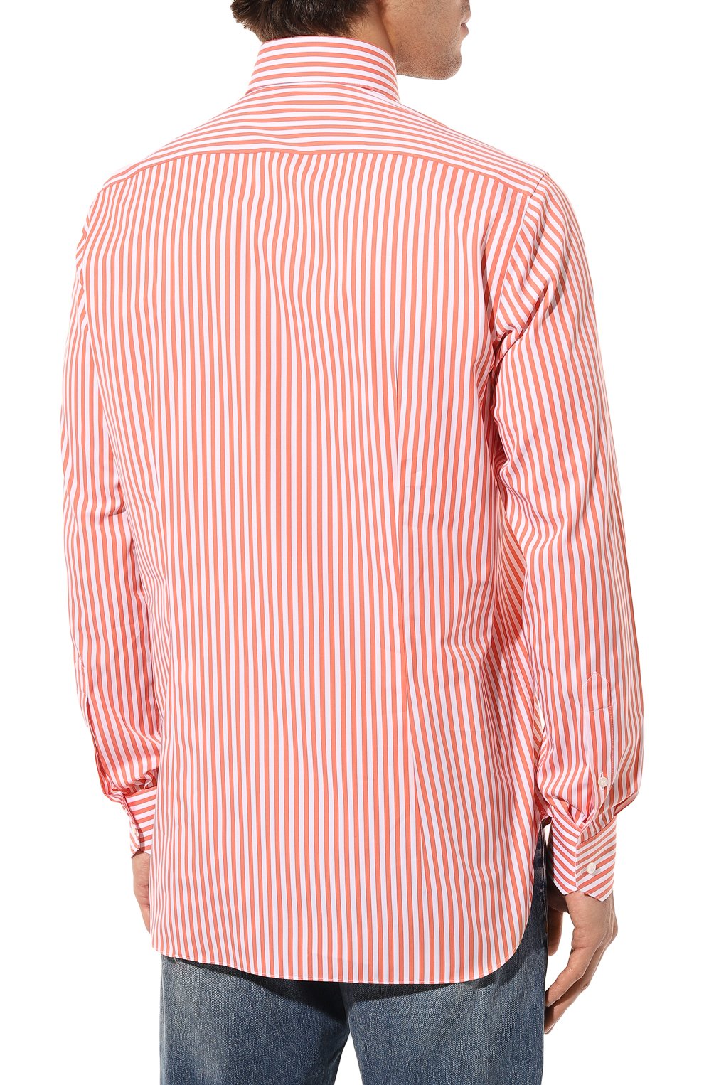 Хлопковая рубашка ZILLI оранжевого цвета по цене 72050 руб., арт. MFZ-7207-0249/0001, фото 4 Хлопковая рубашка ZILLI, арт. MFZ-7207-0249/0001, фото 4