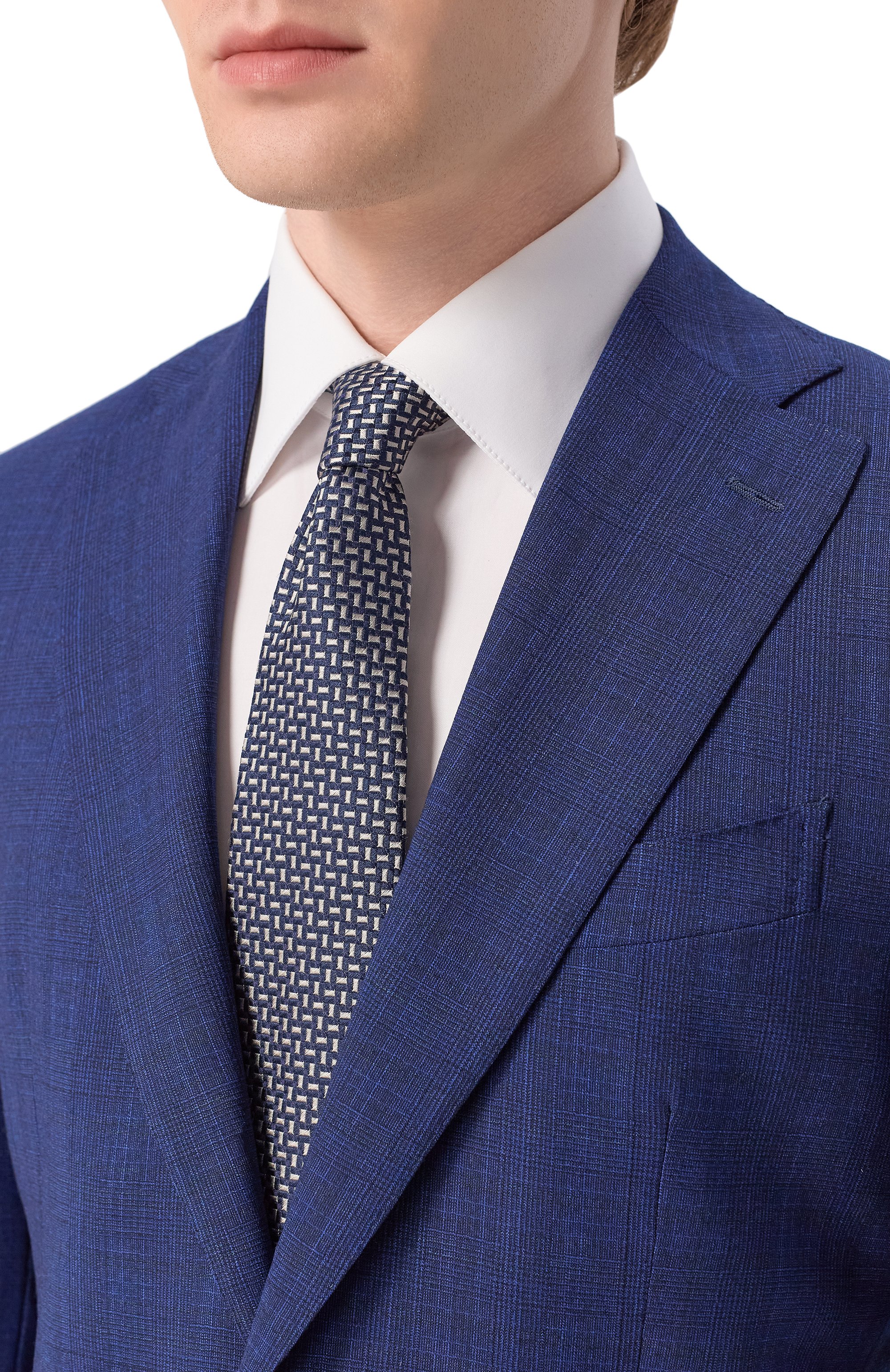 Шелковый галстук ZILLI темно-синего цвета по цене 38600 руб., арт. CRAV02M0600VSJQ00, фото 2 Шелковый галстук ZILLI, арт. CRAV02M0600VSJQ00, фото 2